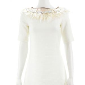 ANNA SAMMARONE WHITE SHORT SLEEVED DRESS